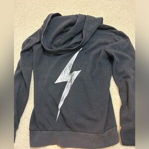 Lightning bolt Aviator Nation hooded zip up